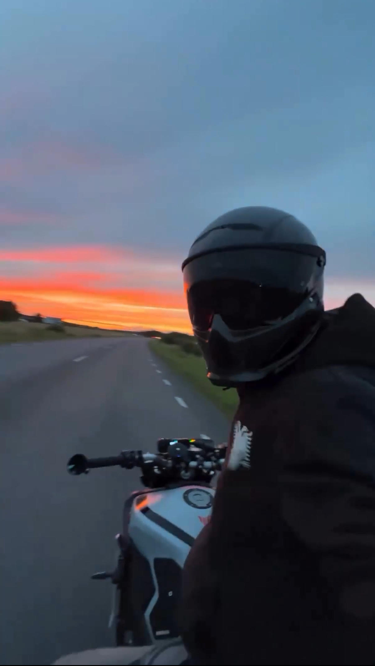 Luke on a motorcycle