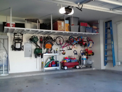 Overhead rack close-up